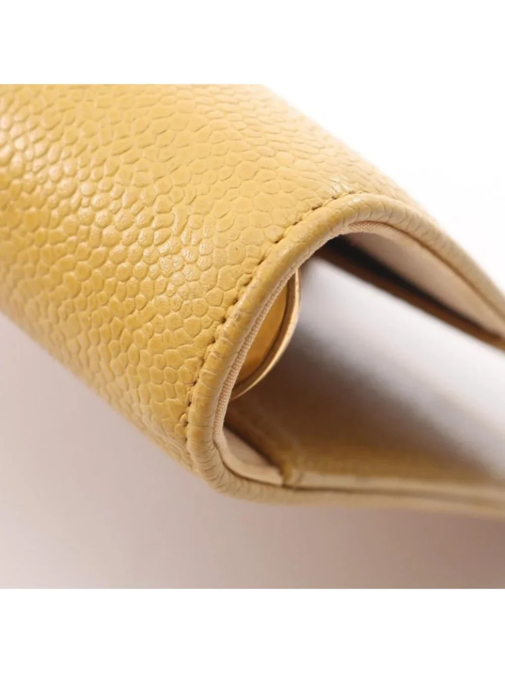 Chanel Notebook Cover CC Logo Yellow Caviar Leather CC Agenda PM